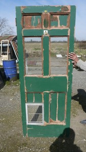 Xgl29 30 X 77 3 4 Old Original Georgian External Pine Door With Clear Glass Ebay