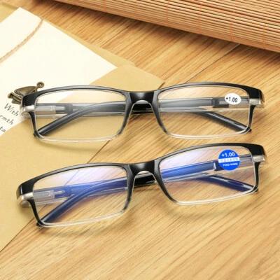 HONEY JOE Classic Rectangle Reading Glasses Men Women Spring Hinge Presbyopic Fashion New