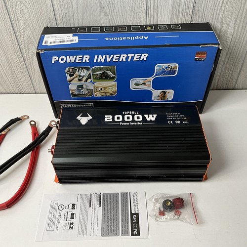 TOPBULL 2000 Watt Power Inverter, Car/Outdoor 12V AC Converter, with LED Display