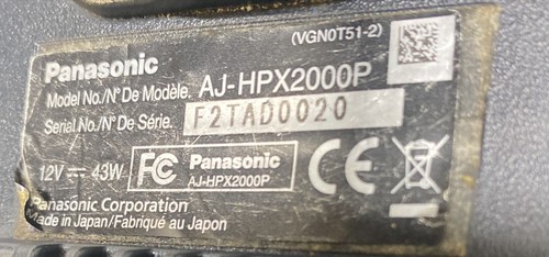 Lot of 2 Panasonic AJ-HPX2000P P2HD Broadcasting Cameras -For Parts- - Picture 16 of 16