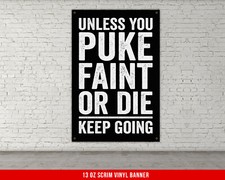 Home Gym Motivation Banner - Fitness Decor - Workout Wall Art