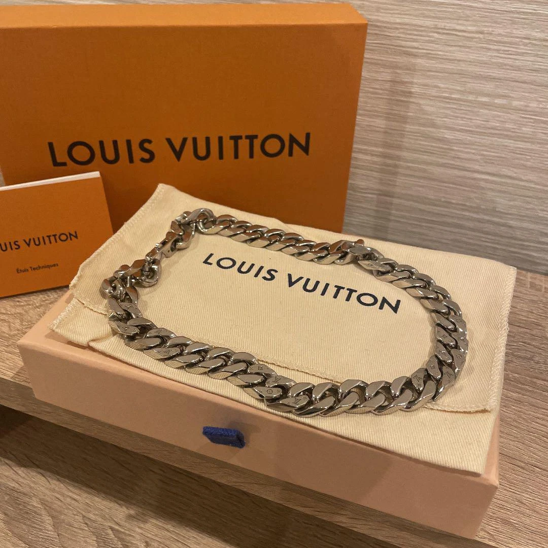 Louis Vuitton Collier Lv Chain Links M69987Lv Necklace Silver Men's Women's  Unisex