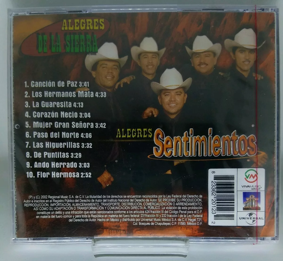 NUEVO Y ORIGINAL* ALEGRES DE LA SIERRA Alegres Sentimientos (CD 2002)