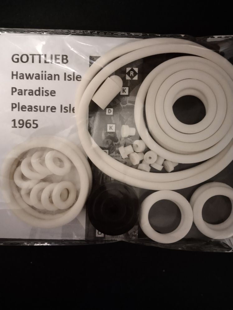 Kit de rechange pour flipper Gottlieb Hawaiian Isle pour réparer les élastiques