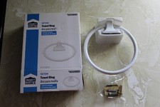 Lot of 3 Project Source Seton Plastic Towel Ring White 0059880 6 1/2"
