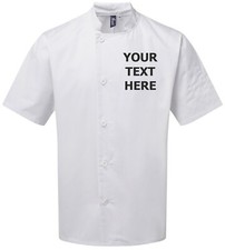 Personalised Embroidered Chefs Jacket Printed Short Sleeve Long Sleeve Unisex