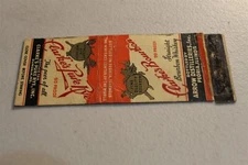 CLARKE'S STRAIGHT BOURBON WHISKEY / PURE RYE VINTAGE MATCHBOOK COVER 