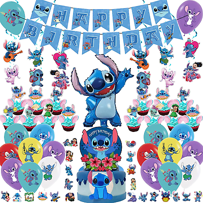 106 Pcs Lilo and Stitch Party Supplies Lilo and Stitch Birthday Decorations