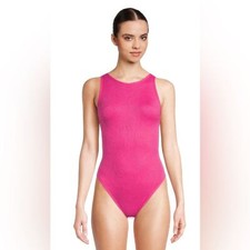 No Boundaries XL Juniors Textured Floral Bodysuit seamless snap closure fuchsia