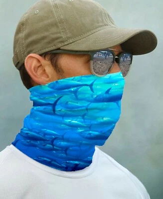 PARAGON SUN GAITER Sea Life UPF 50+ UV Protecter Fishing Sport Outdoor Face Neck Mask