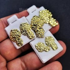 Golden Nugget Unisex Hip Hop Style Surgical Steel Post Stud Earring Earrings