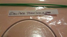 CLEAR GLASS MICROSCOPE STAGE PLATE 72MM DIAM X 5MM THICK  NEW 