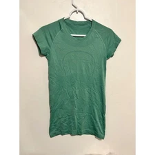 Lululemon swiftly Athletica Seamless T-Shirt Mint Green Workout Size 6