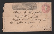 US 1859 WELLS FARGO & CO. POSTAL COVER SC. #U59 UPSS #128 CARSON CITY NEVADA