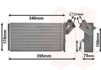 VAN Wezel WäRmetauscher, Innenraumheizung U.A. FüR CitroËN, Fiat, Peugeot