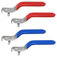 4 PCS Lever Handle for Valve Stainless Steel Valve Handle with Hole Size 5 x ...