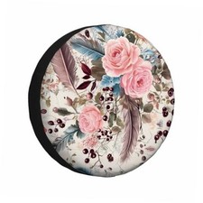 Rose Spare Tire Cover Pink Flowers 17 Fits Tire Cover Diameter 31-35 Rose