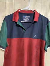 Brand New Navy Tech By  Nautica Casual Mens Short Sleeve Polo Shirt Size M.