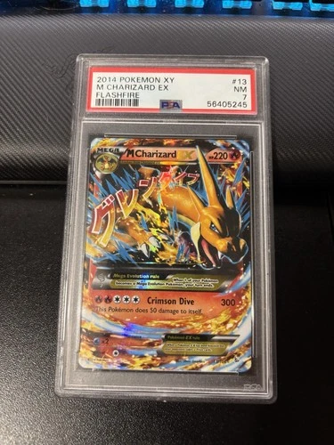 Pokémon TCG M Charizard EX Flashfire #13/106 Holo Ultra Rare PSA 7 2014