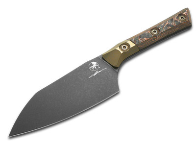 Microtech Knives 3300B-1DLCLWCFS Livewire Carbon Fiber Santoku Kitchen Knife