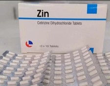 Cetirizine HCL 10 mg 100 Tabs Allergy Relief Antihistamine Generic Zyrtec Exp 27