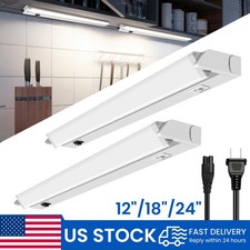2x LED Under Cabinet Light 3CCT Rotatable Kitchen Closet Lights 12/18/22/24 Inch