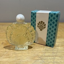 NIB 1990 Avon Vintage Skin So Soft Bath Oil 4.5 oz Seashell Glass Decanter