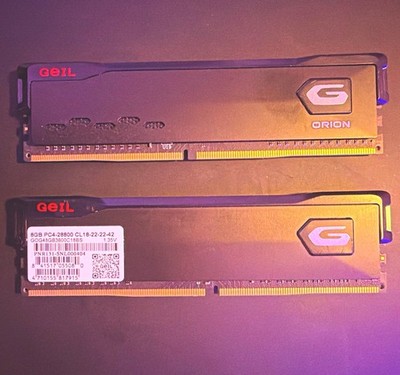 GeIL ORION 16GB (2x8GB) DDR4-3200 PC4-25600 288-Pin DIMM XMP GAOG416GB3200C16ADC