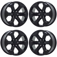 20 Gmc Sierra Yukon Gloss Black At4 Wheels Rims Oem Set 87850276 Exchange