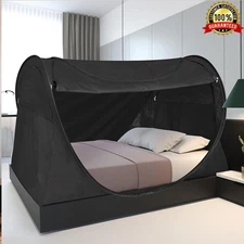 Bed Canopy Tents Privacy Light Blocking Space Sleep Indoor Durability Pop Up New