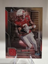 Nyziah Hunter #10 - 2025 Bowman University Chrome Football Nebraska 1st Bowman