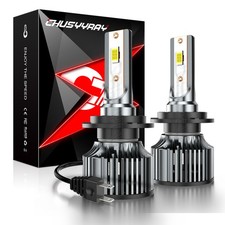 H7 WHITE 6500K Super Bright 12000LM LED Headlight Bulbs Kit High Low Beam