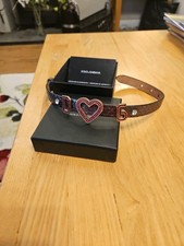 Dolce & Gabbana Crystal Leather Choker / Bracelet