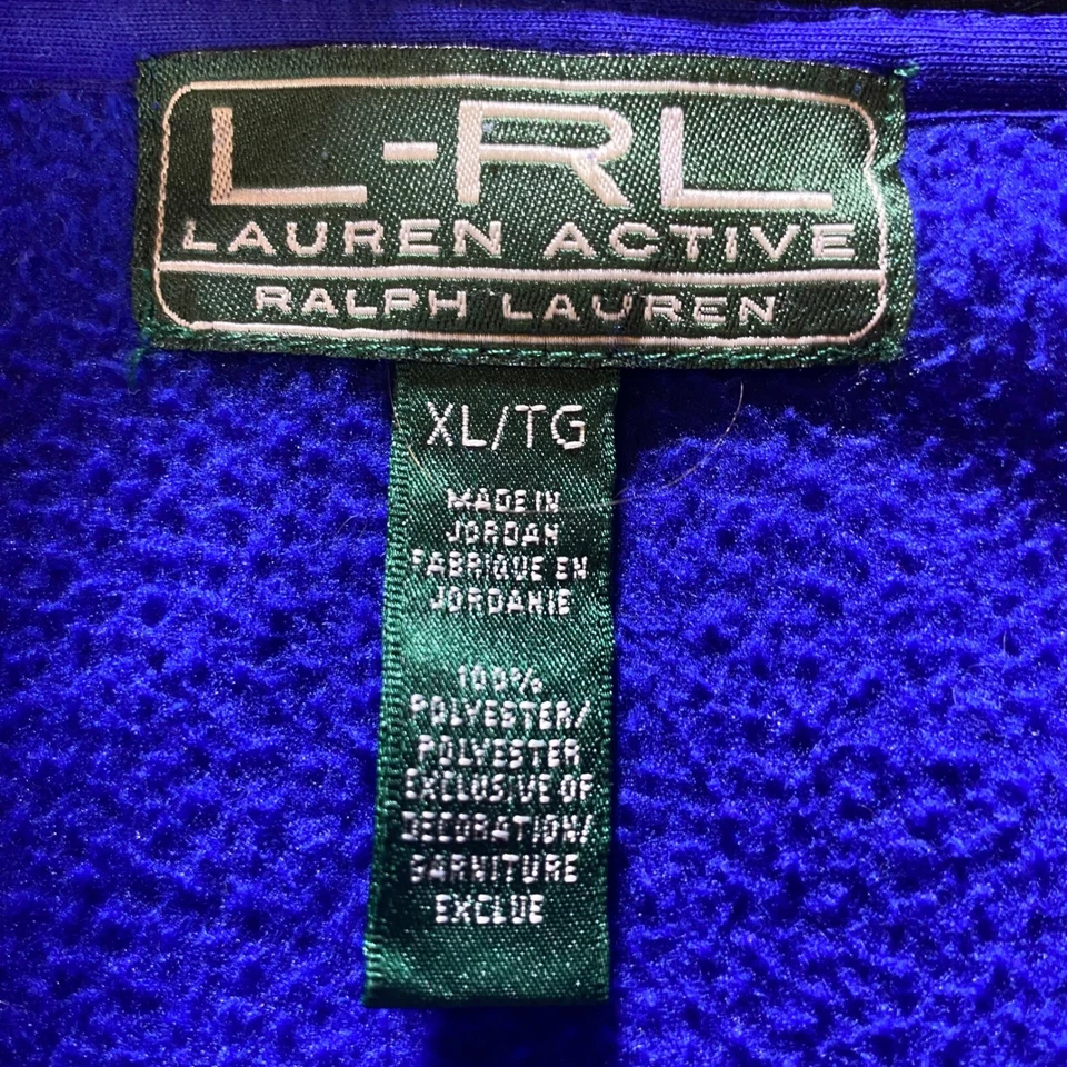 Chaqueta Ralph Lauren L-RL Lauren Active Azul Real Polar Cremallera Completa XL TG Foto 3 de 4