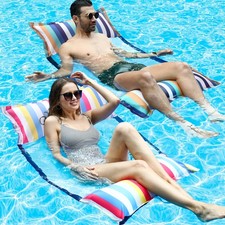 FindUWill Fabric Pool Hammock Floats, XL, 2Pack Inflatable Multi Purpose Water