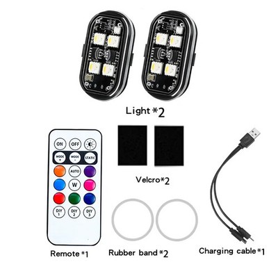 Wireless Light Aircraft Airplane Helicopter Warning Lights RGB Led Strobe lights