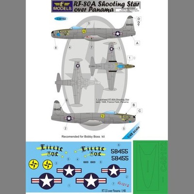 LF Models C48102 1/48 RF-80A Shooting Star over Panama Decal and Mask