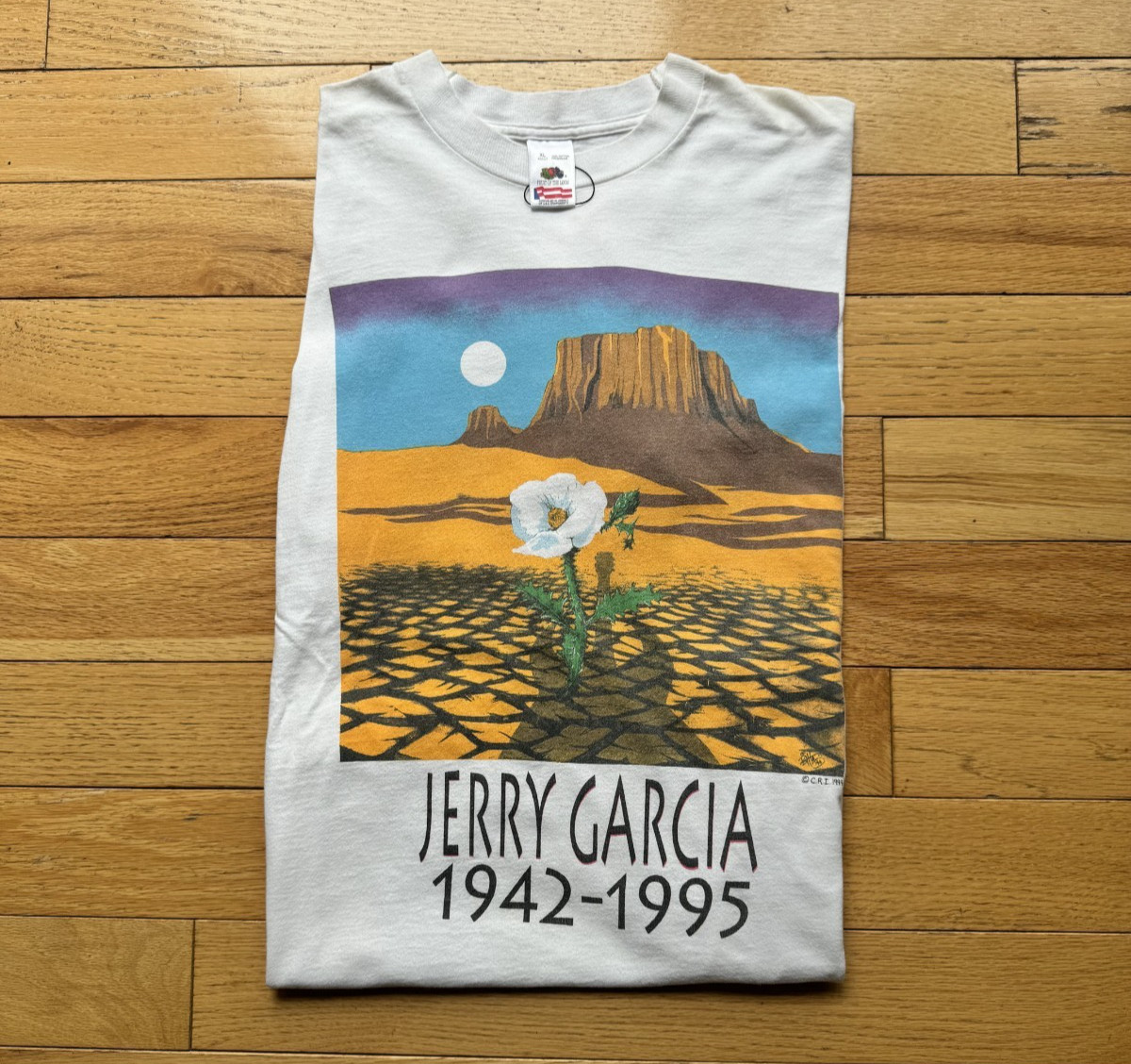 Jerry Garcia Band 1994 Desert Flower T-Shirt Grateful Dead mens FOTL Tag