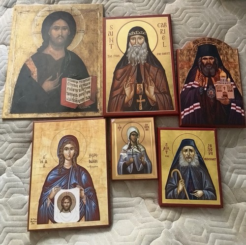 Lot of 6 Orthodox Christian Icons