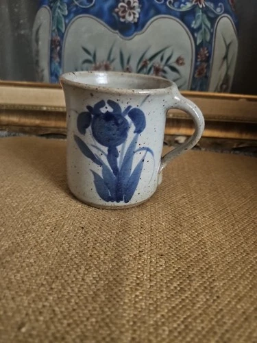 Vintage Rowe Salt Glaze Pottery MUG SIGNED MARKS IN THE BOTTOM