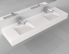 Primo Dublin 2 Person Wash trough (TAPS NOT INCLUDED) (Corian)