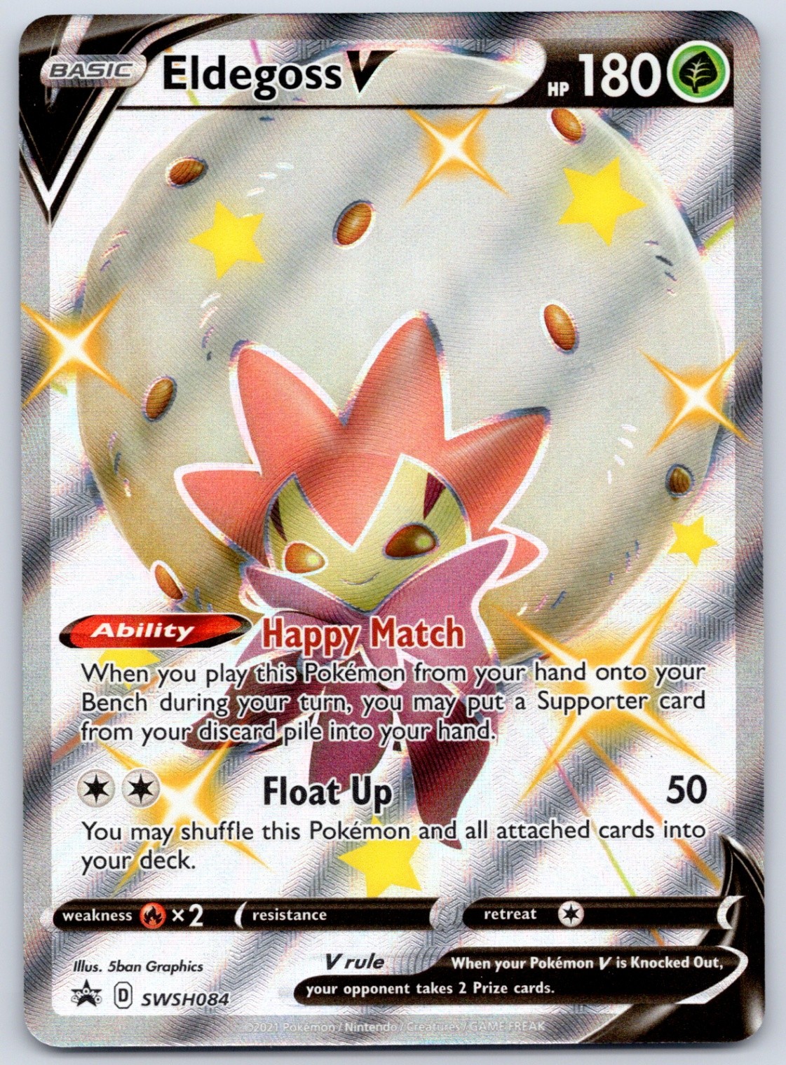 Eldegoss V SWSH084 (NM) Sword & Shield Black Star Promo - Pokemon TCG