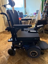 Jazzy 1450 Power Wheelchair Joystick Control Electric Blue/Black Steel Indoor