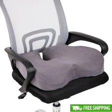Air-Cloud Memory Foam Seat Cushion Ergonomic Support Better Posture Pain Relief
