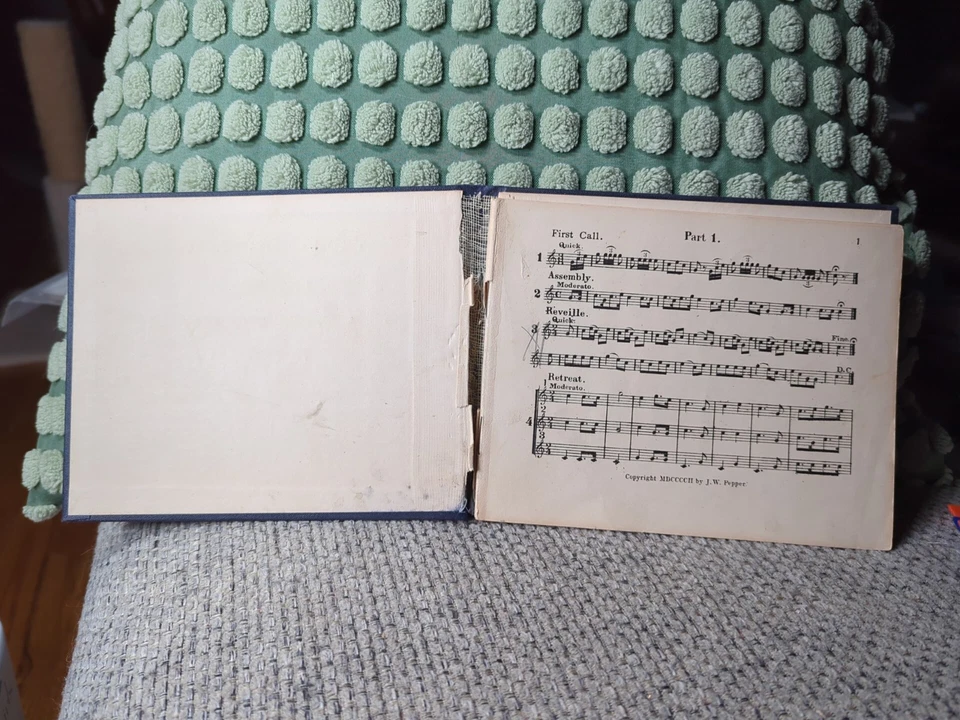 1902 Military Trumpeter's Call Book Army And Navy Calls Sheet Music J.W. Pepper - Image 4 of 4