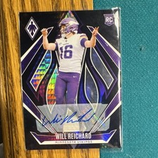 2024 Panini Phoenix Will Reichard Rookie Autographed Card #247 Minnesota Vikings. rookie card picture