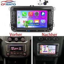 Für VW Caddy 2003-2020 Apple Carplay GPS Navi BT WIFI Android 15 Autoradio KAM
