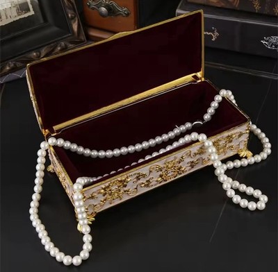 Vintage Jewelry Box Large Rococo Storage Case Luxury Gift