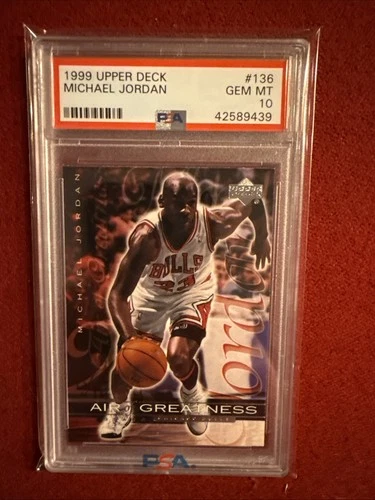 1999-00 Upper Deck Michael Jordan Air Of Greatness Card #136 PSA 10 Gem Mint