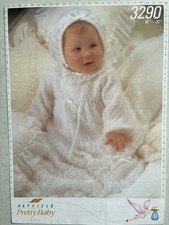 Hayfield Knitting Pattern 3290, Babys Christening Set. 16-20". 2ply (1237)